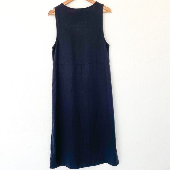 Vintage‎ Talbots Black Pullover Midi Dress Sleeveless Pinafore Size Small - Picture 3 of 11